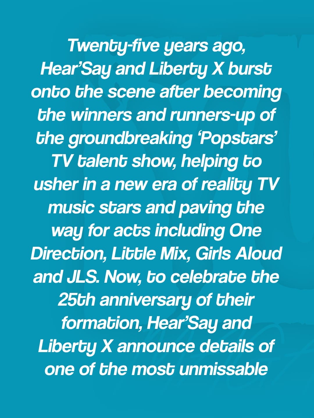 Hear’Say and Liberty X announce 3Arena show for 17th April 2027 — photo 2