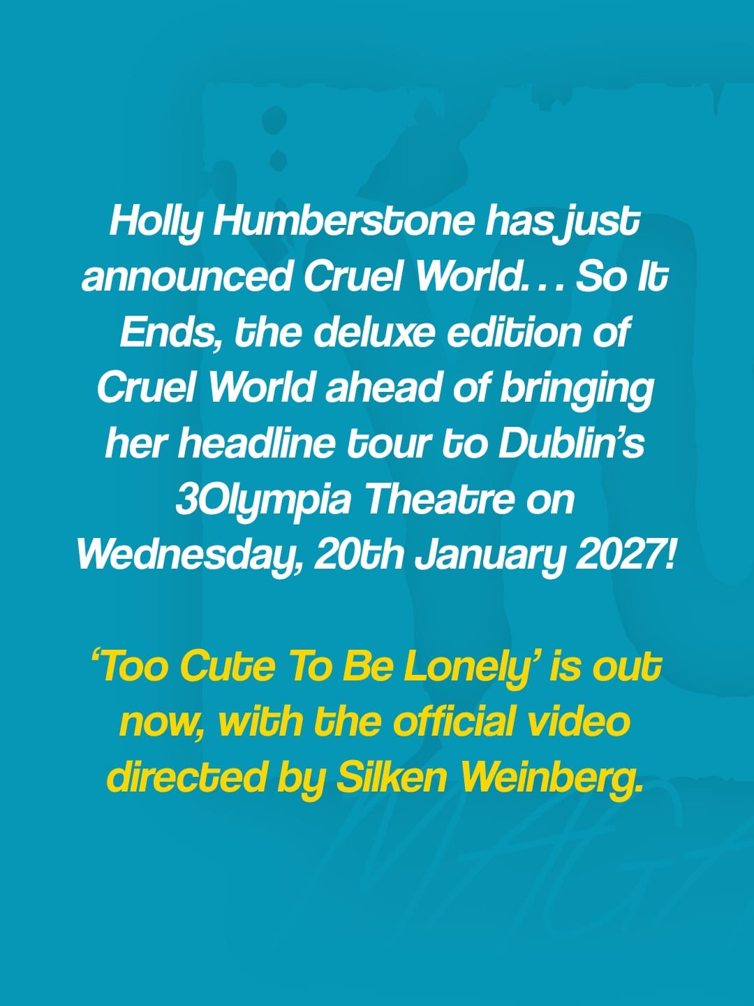 Holly Humberstone announces deluxe album ahead of 3Olympia show — photo 2