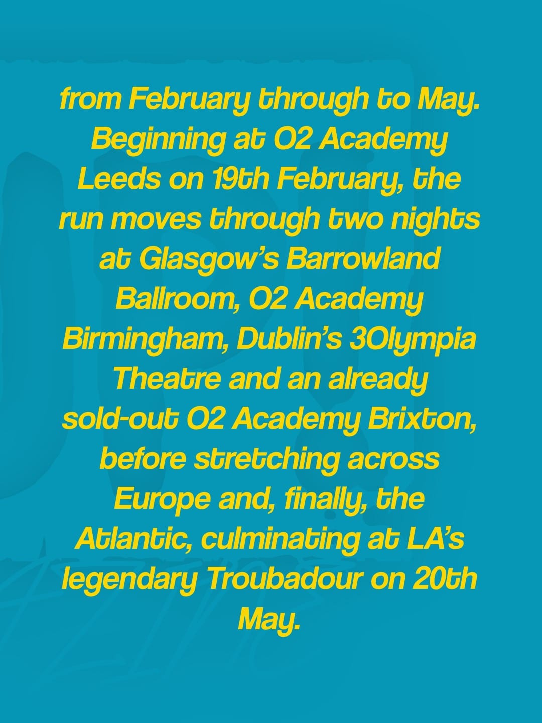 KEO announce 3Olympia Theatre show for 16th March 2027 — photo 3