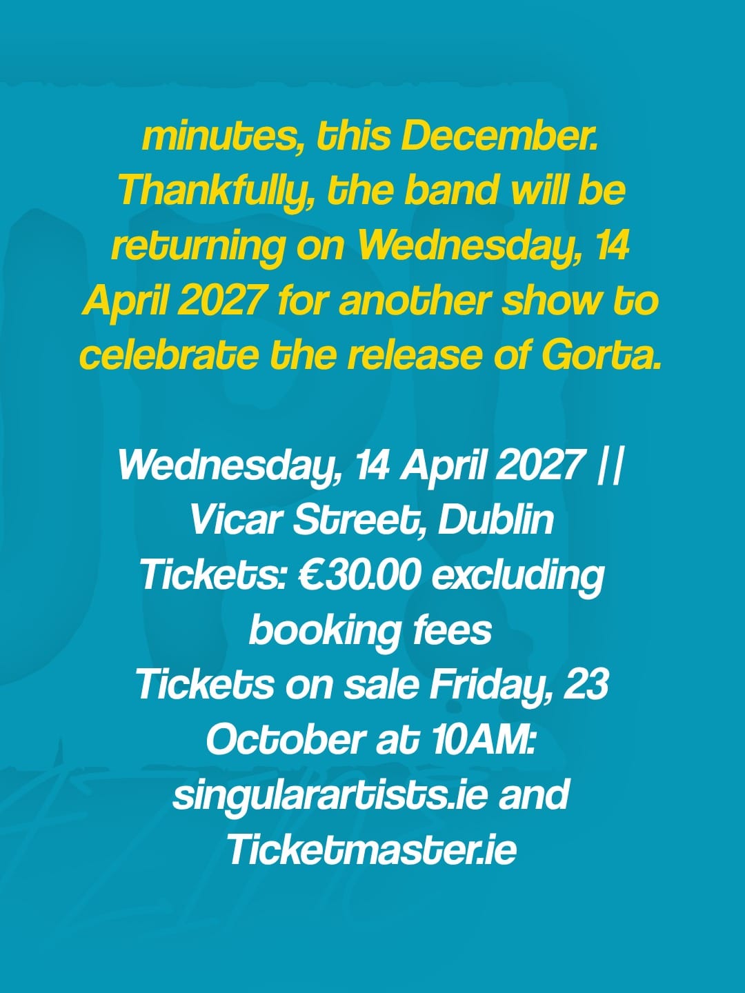 Madra Salach announce Vicar Street show for 14th April 2027 — photo 5