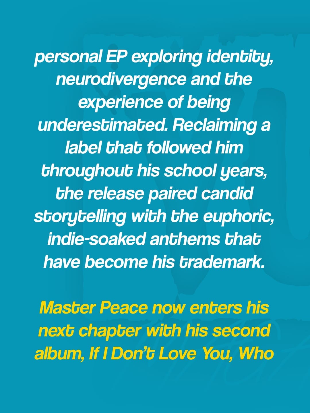 Master Peace announces Workman's Club Dublin show for 2nd March 2027 — photo 6