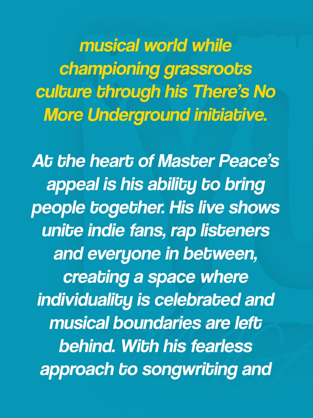 Master Peace announces Workman's Club Dublin show for 2nd March 2027 — photo 8
