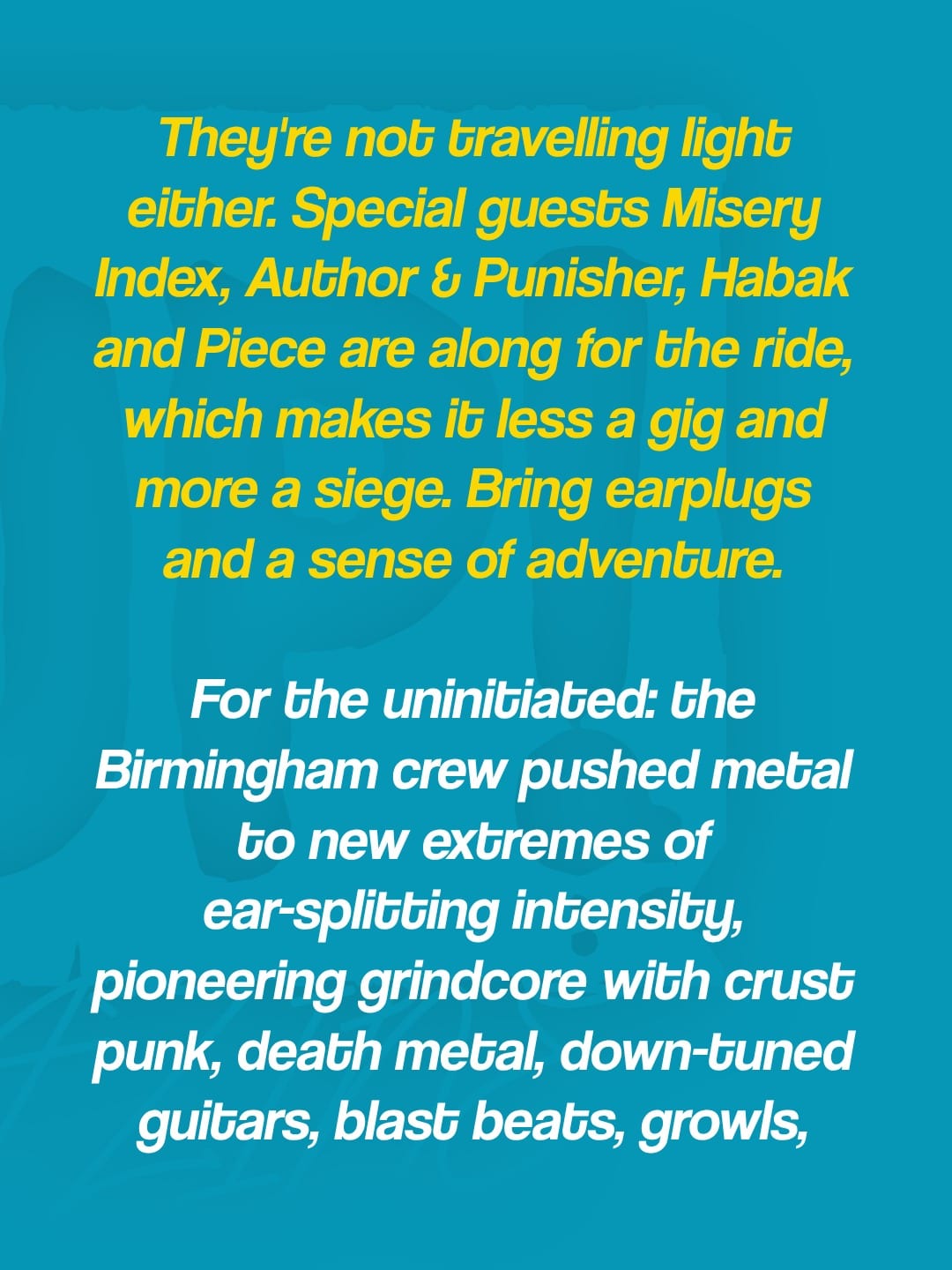 Napalm Death bring the Campaign For Musical Destruction to The Academy on 18th February 2027 — photo 3