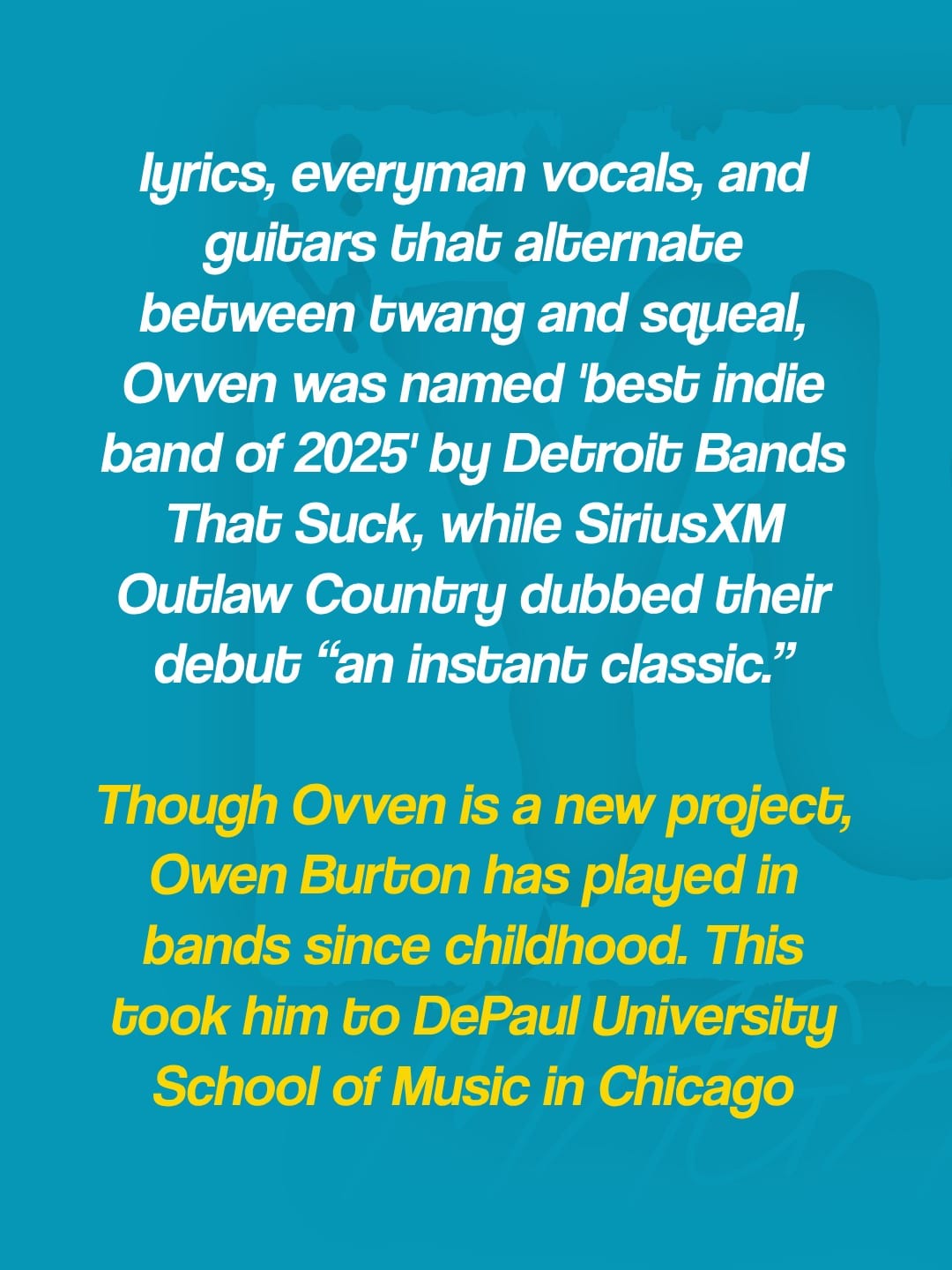 Ovven announces Bellobar Dublin show for 20th January 2027 — photo 4