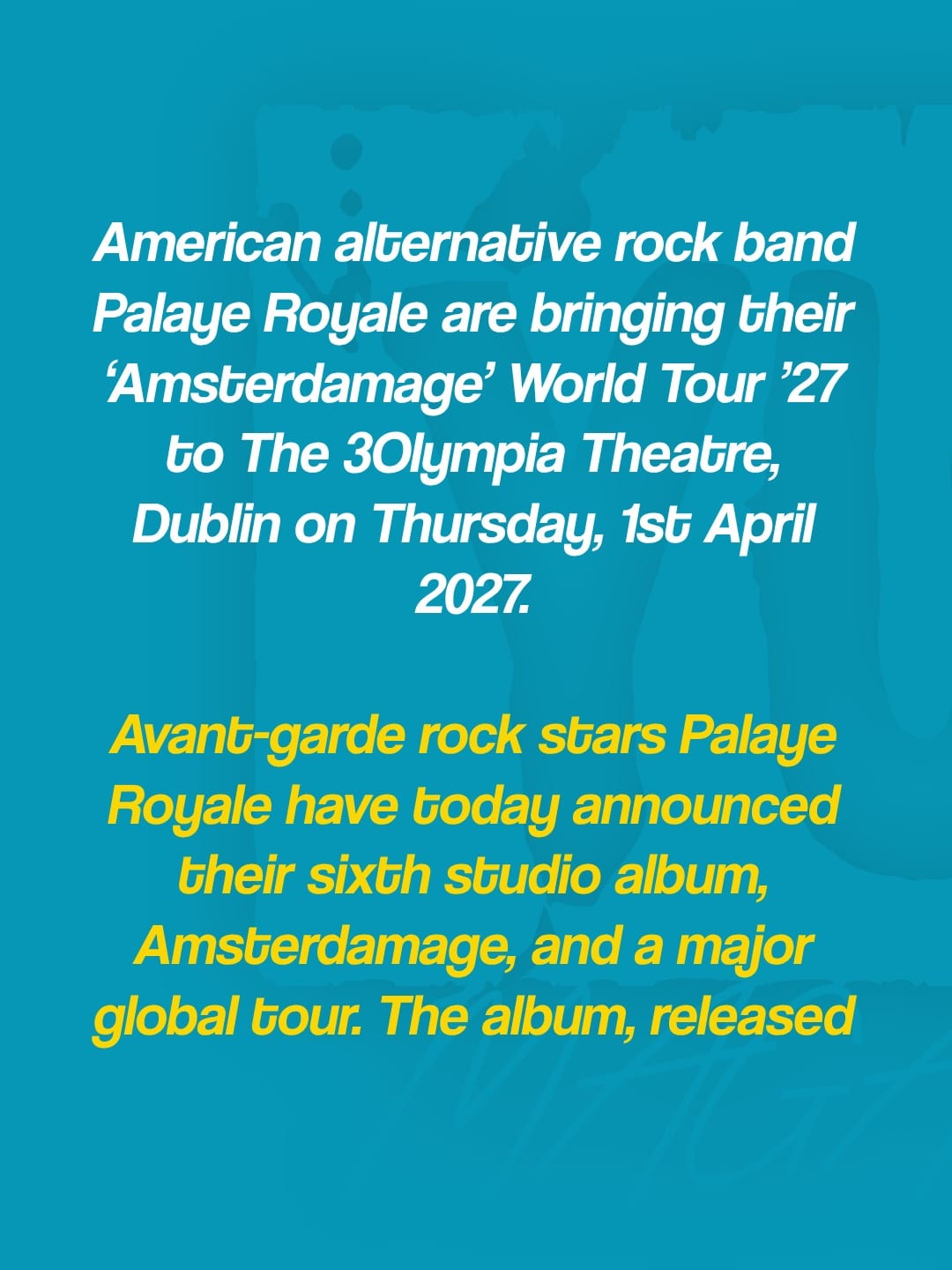 Palaye Royale bring the Amsterdamage World Tour to 3Olympia Theatre — photo 2