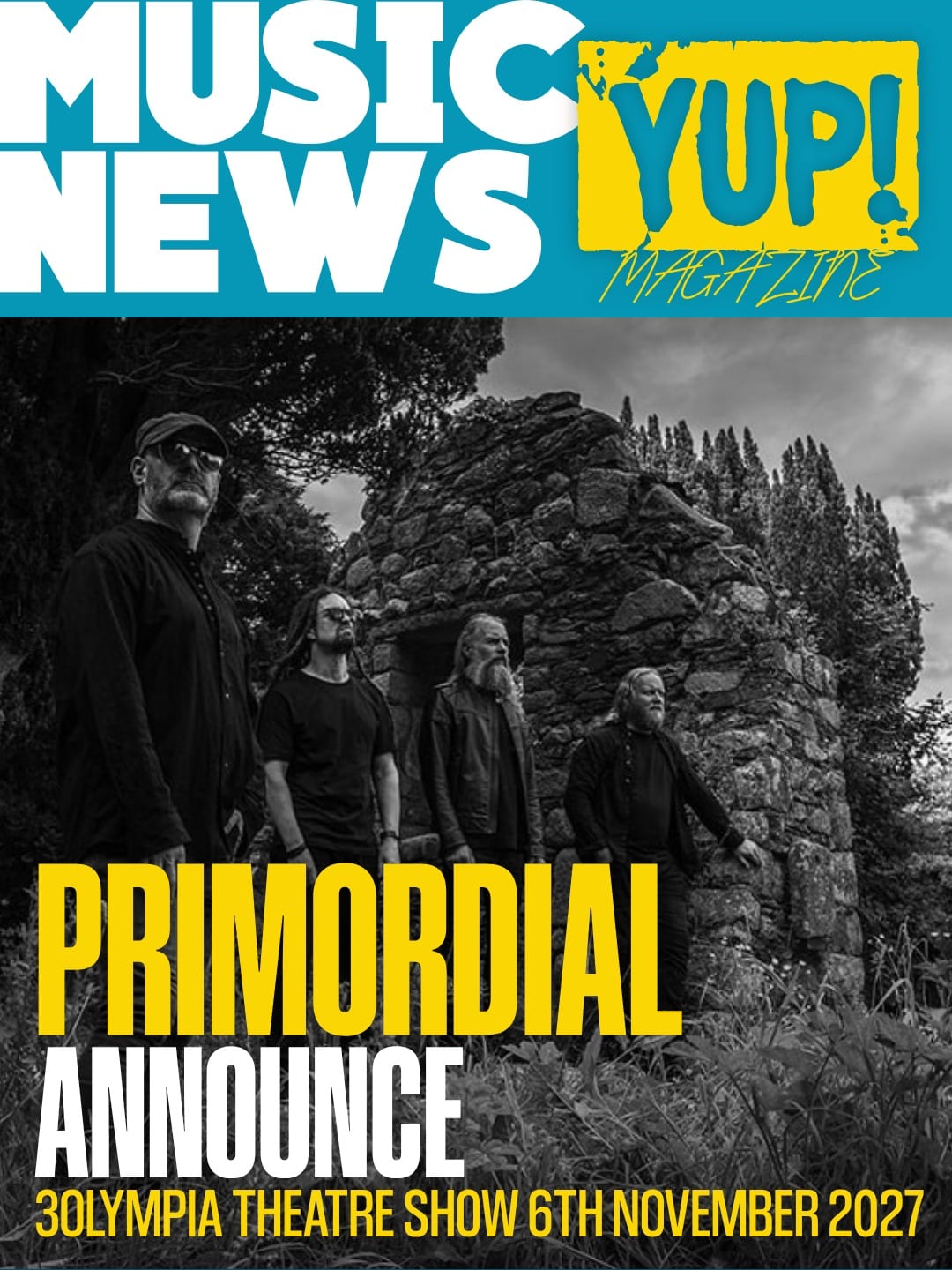 Primordial announce 3Olympia Theatre show for 6th November 2027 — photo 1