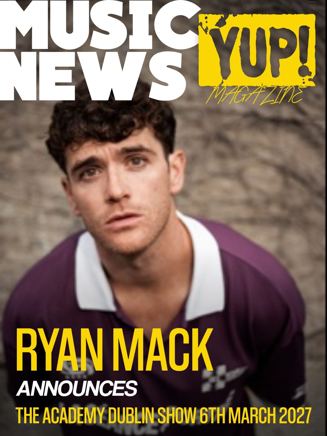Ryan Mack announces The Academy Dublin show for 6th March 2027 — photo 1