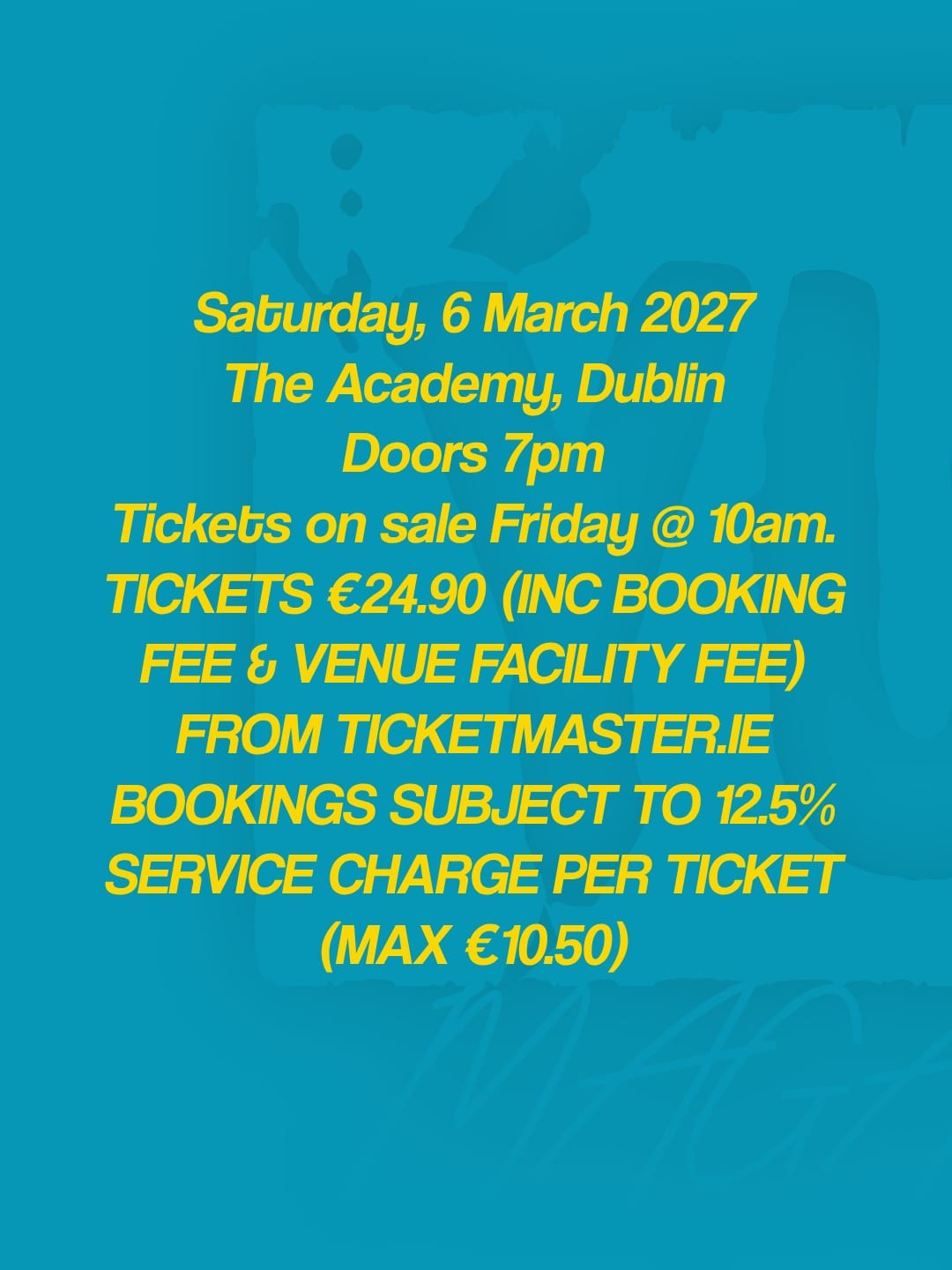 Ryan Mack announces The Academy Dublin show for 6th March 2027 — photo 4