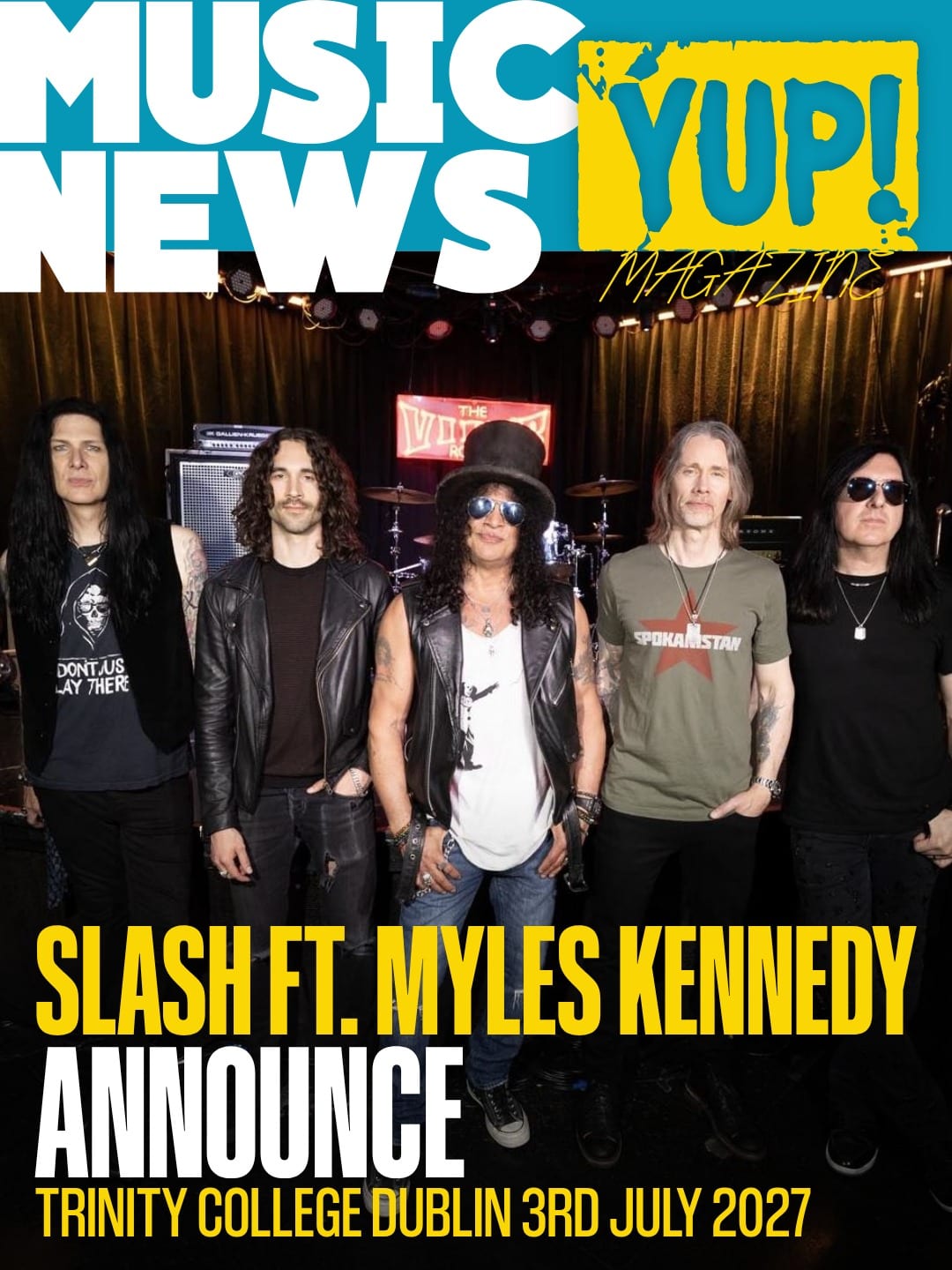 Slash ft. Myles Kennedy and the Conspirators announce Trinity College Dublin show — photo 1