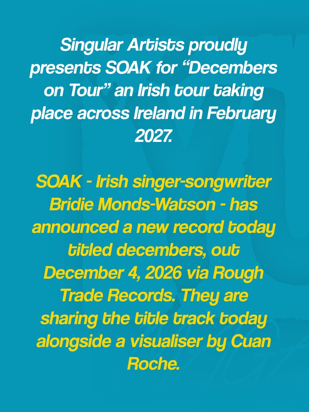 SOAK announces Decembers on Tour, including Button Factory Dublin on 18th February 2027 — photo 2