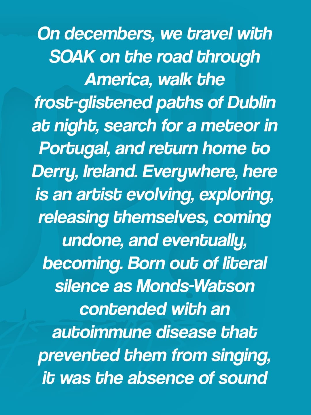 SOAK announces Decembers on Tour, including Button Factory Dublin on 18th February 2027 — photo 3